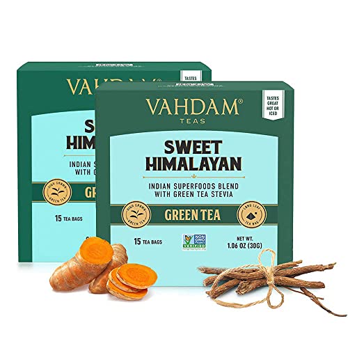 VAHDAM, Sweet Himalayan Detox Tea (30 Tea Bags) | SUPERFOODS Blend - Detox Tea | 100% Natural Detox & Cleanse Tea + Energy Booster | Easy Brewing and Tastes Delicious