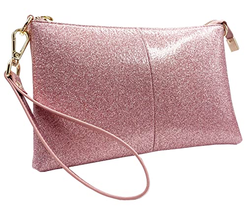 Image of Beurlike Leather Wristlet Wallet Clutch Purses For Women Small Crossbody Phone Bags