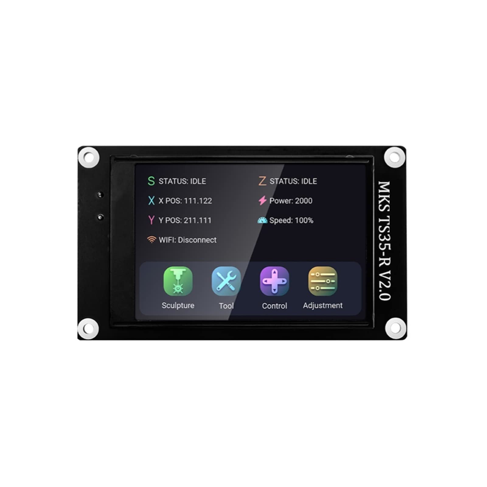 Machine CNC Dlc32 3 2bits Cnc Contrôleur hors ligne TS35-R V2.0 LCD CNC3018 3020 Kits de mise à niveau for la machine de marquage de coupe Système de contrôle de mouvement(Kit2)
