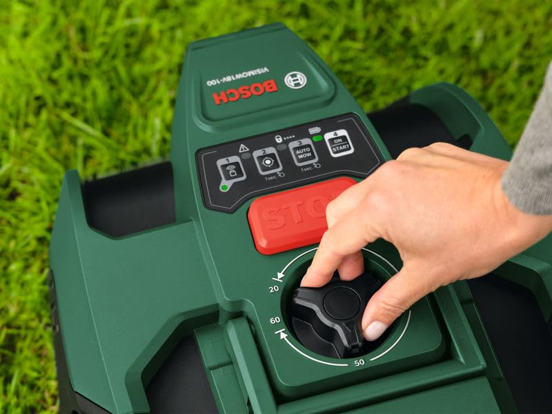Cortacésped inalámbrico Bosch ROTAK18V2-43 para cortar césped alto sin cables 8