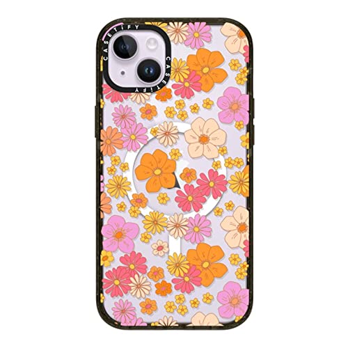 Coque antichoc Magsafe iPhone 14 Plus CASETiFY fleurs bohème de 2.5m