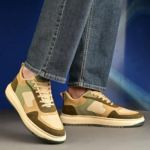 Image of Centrino Durable Sneakers for Men | Shoes for Man Stylish | Casual Lightweight Lace-Up Canvas Walking Shoes | Cushioned Insole | Breathable Anti-Skid Comfortable Sole | Mens Shoes for Long-Lasting Use (9587)