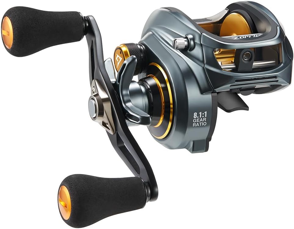 Piscifun Alijoz Baitcaster Fishing Reel, 300 Size Aluminum Frame Baitcasting Reel, 33Lbs Max Drag, Freshwater & Saltwater Low Profile Casting Reel for Musky, Available in 6.6:1/8.1:1 Gear Ratio