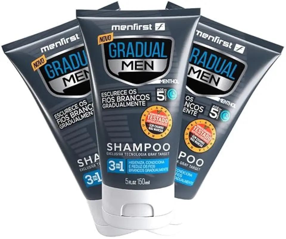 Shampoo Escurecedor de Cabelo Gradual Men | Menfirst (3x)
