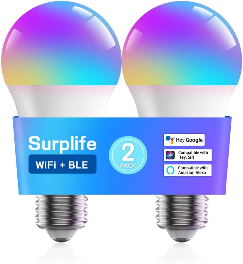 Color Changing Hey Google Light Bulbs Keepsmile B22 Smart Light