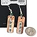 Certified Authentic Handmade Maze .925 Sterling Silver Hooks Navajo Natural Turquoise Native American Pure Copper Dangle Earrings