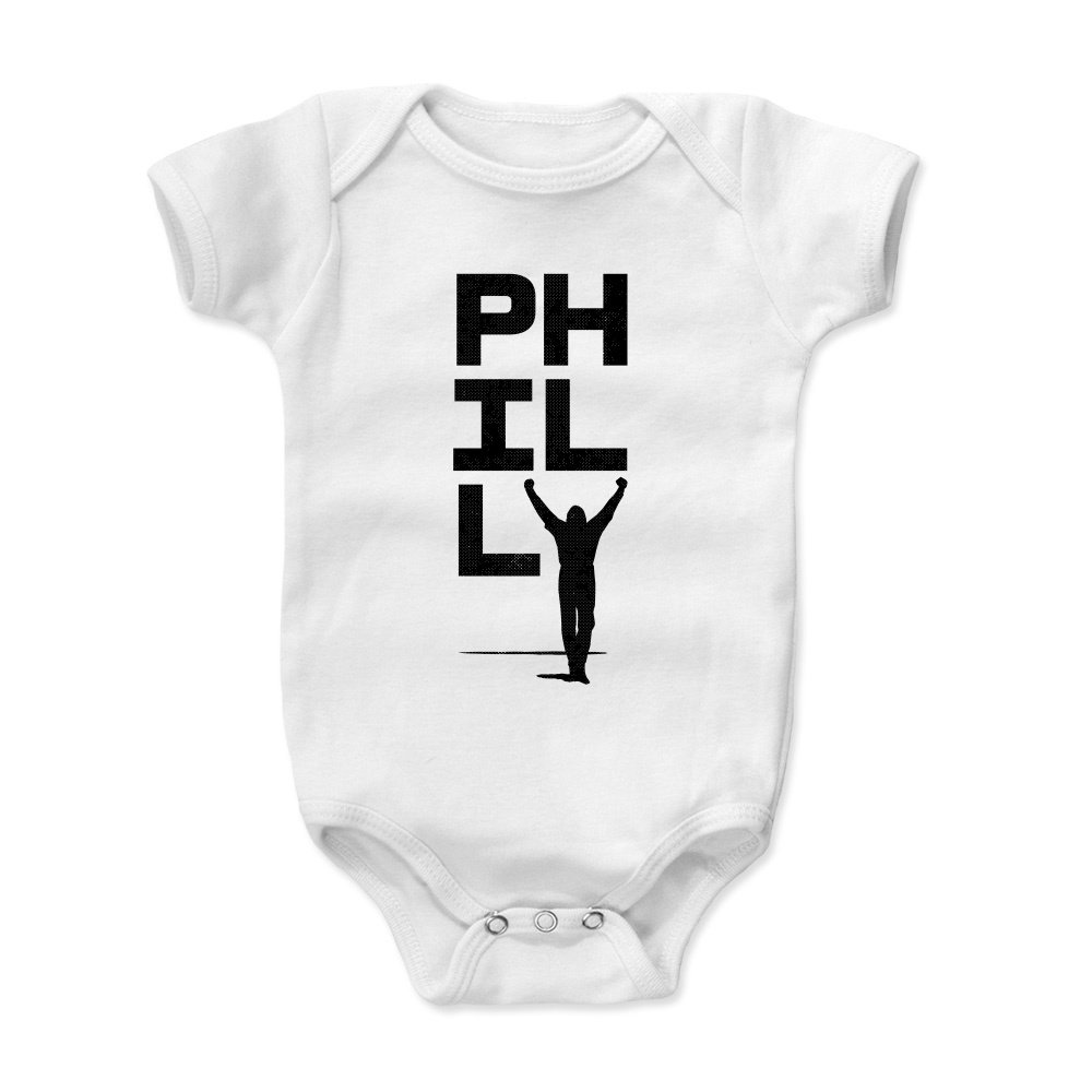500 LEVEL Philadelphia Baby Infant One Piece Bodysuit (18-24 Months, White) - Philadelphia Pennsylvania Rocky