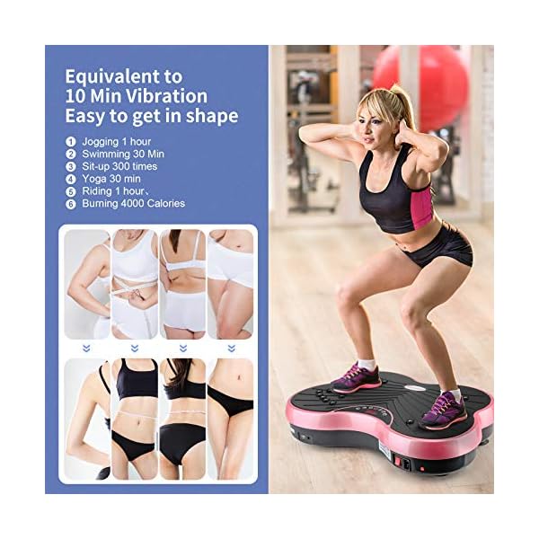 PINKWAY Vibration Platform Machine Whole Body Shaker Exercise Massager Fitness Workout Vibration Bluetooth Plate Home…