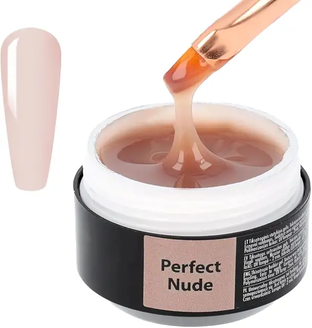 SINCERO SALON Builder Gel - Perfect Nude Hard Gel for Nail Extensions & French Manicures