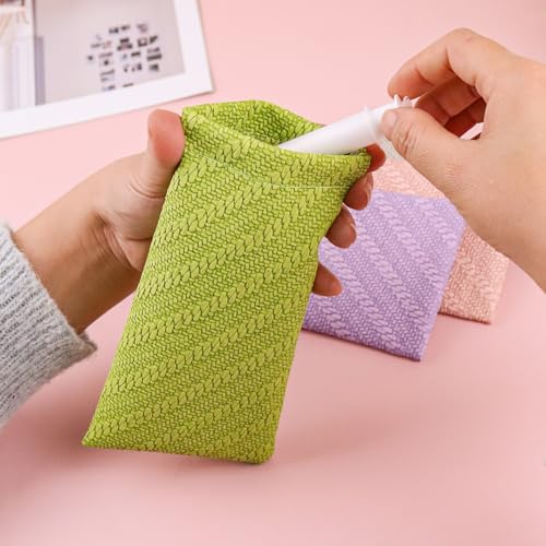 Image of Mini Tampon Bag, Sanitary Tampon Storage Bag 4 Count,Self-closing shrapnel, One-Handed Opening, Waterproof leather material Keeps It Safe and Tidy, Hides Tampons and Small Objects,Long Rectangle Shape