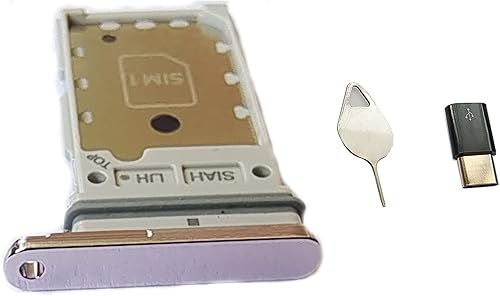 Bandeja para tarjetas SIM Galaxy S23 Ulta de repuesto para Samsung Galaxy S23U SIM Holder bandeja para tarjetas + pin de expulsión (lavanda)