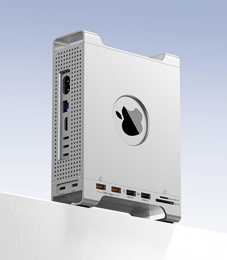 INICIO Mac mini M4 Dock and Stand Hub with M.2 Nvme SSD Enclosure