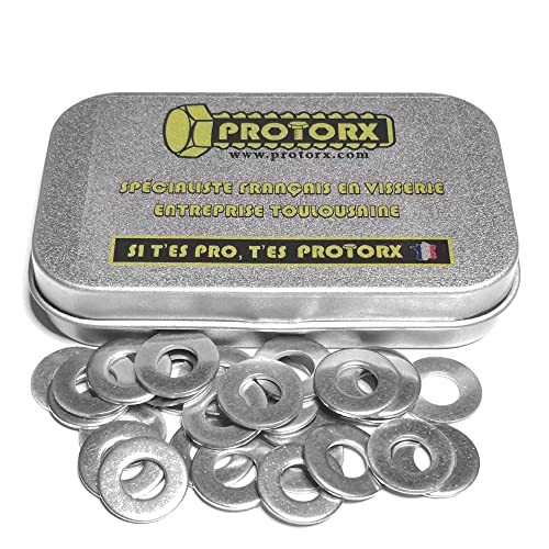 Unterlegscheiben aus Edelstahl M6: Box mit 30 Stück, mittelgroß, für Elektrogeräte, rostfrei, A2, DIY, für den Innen- und Außenbereich, Maße (6,4 mm x 14 mm x 1,2 mm)