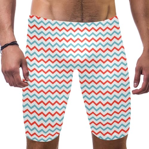 Traje de baño de carreras largo con resistencia al cloro y diseño navideño