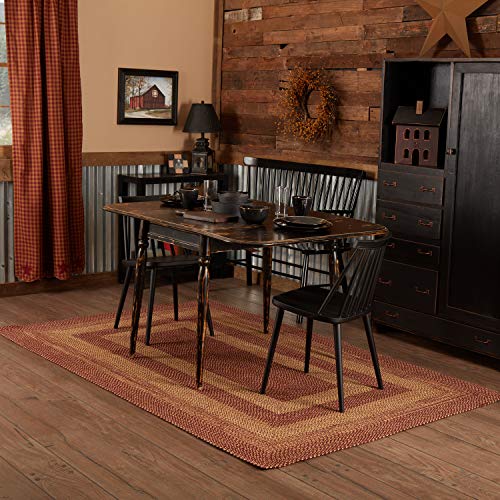 VHC-Brands-Burgundy-Tan-Jute-Rug-Rect-wPad-20x30-Rect-60x96 VHC Brands Burgundy Tan Jute Rug Rect wPad 20×30 Rect 60×96
