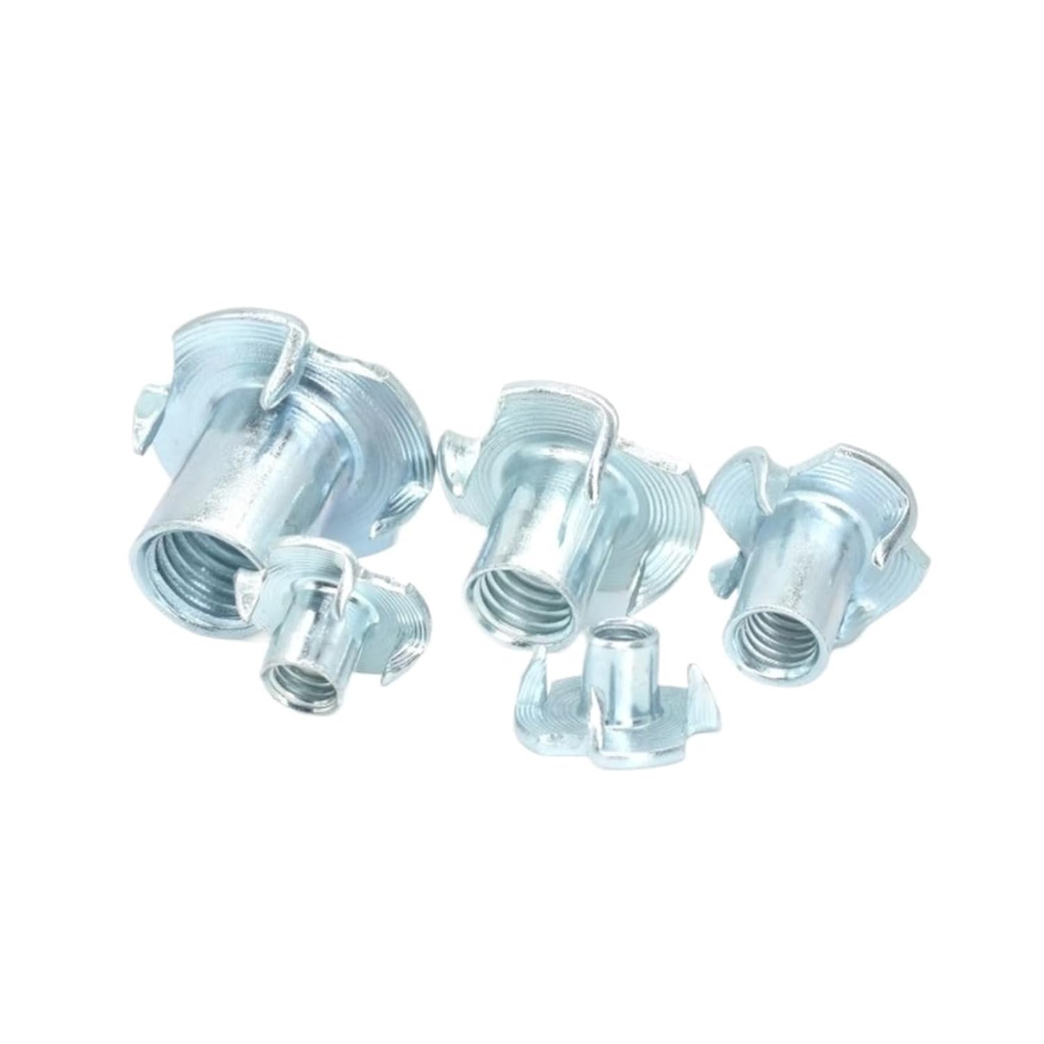 T Nuts 50pcs Zinc Plated Tee Nuts M3 M4 M5 M6 M8 Thickened Four Claw Blind Pronged Insert(M8x12mm)