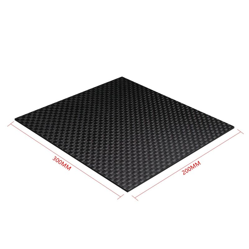 1PCS 200X300MM Thickness 1-5MM Matt Surface Carbon Fiber Board Twill Plain Carbon Fiber Plate Carbon Fiber Panel Board (3MM, Twill)