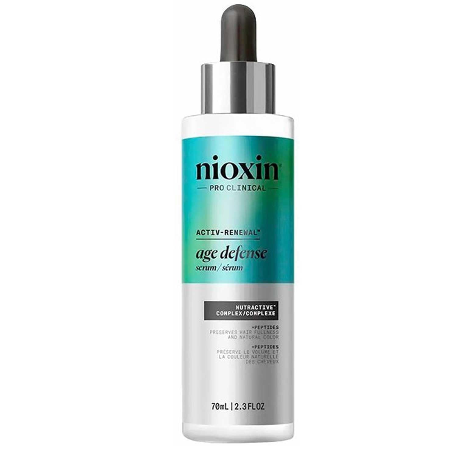 Nioxin Age Defense Serum ohne Aufhellung für Kopfhaut | Hilft bei der Verlangsamung der Zeichen der Haaralterung | spendet Feuchtigkeit, verdichtet und glättet | Formel mit Peptiden und Niacinamid |