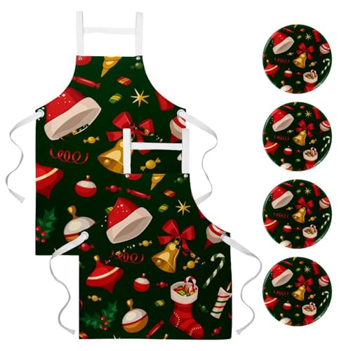 Tablier de cuisine pour pâtisserie et restaurant avec ses broches festives
