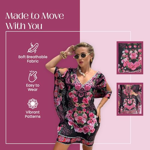 Robe longue caftan confortable pour sublimer votre bikini à la plage