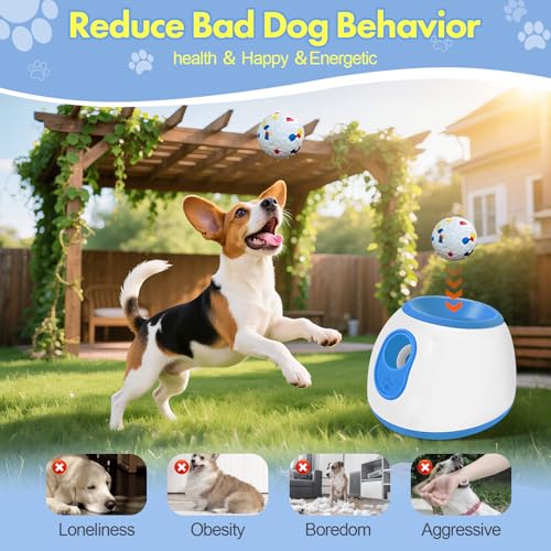 Deeteck Automatic Ball Launcher for Dogs - Interactive Dog Ball Launcher with 3 Adjustable Distances(10ft/20ft/30ft),Balls Thrower for Dogs with 3 Etpu Sphere for Small & Medium Puppy by Deeteck - Image 6