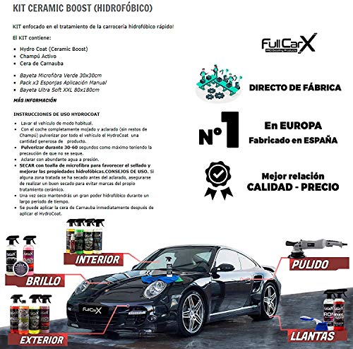 AutoFullCar - Kit Ceramic Boost keramische bescherming, waterafstotend, stofwerend, vuilafstotend, hydrocoat + shampoo… - Image 5