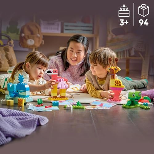 DUPLO Gioco di Costruzione degli Animali - Giochi Didattici per la Classificazione dei Colori - Set Montessori con Personaggi e Carte - Regalo di Compleanno per Bambini e Bambine da 3 Anni 10472 - Lego - Immagine 1