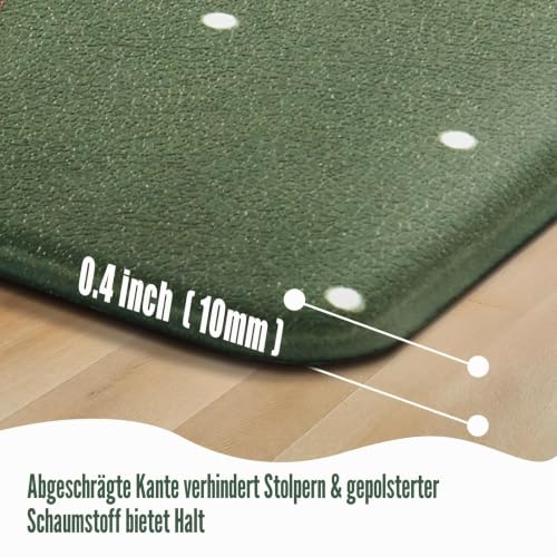 Carvapet Weihnachten Anti-Rutsch-Küchenmatte Anti-Ermüdung Stehend Matten Gepolstert Komfort Küche Boden Matten PVC Wasserdicht Läufer… – Ansicht 4