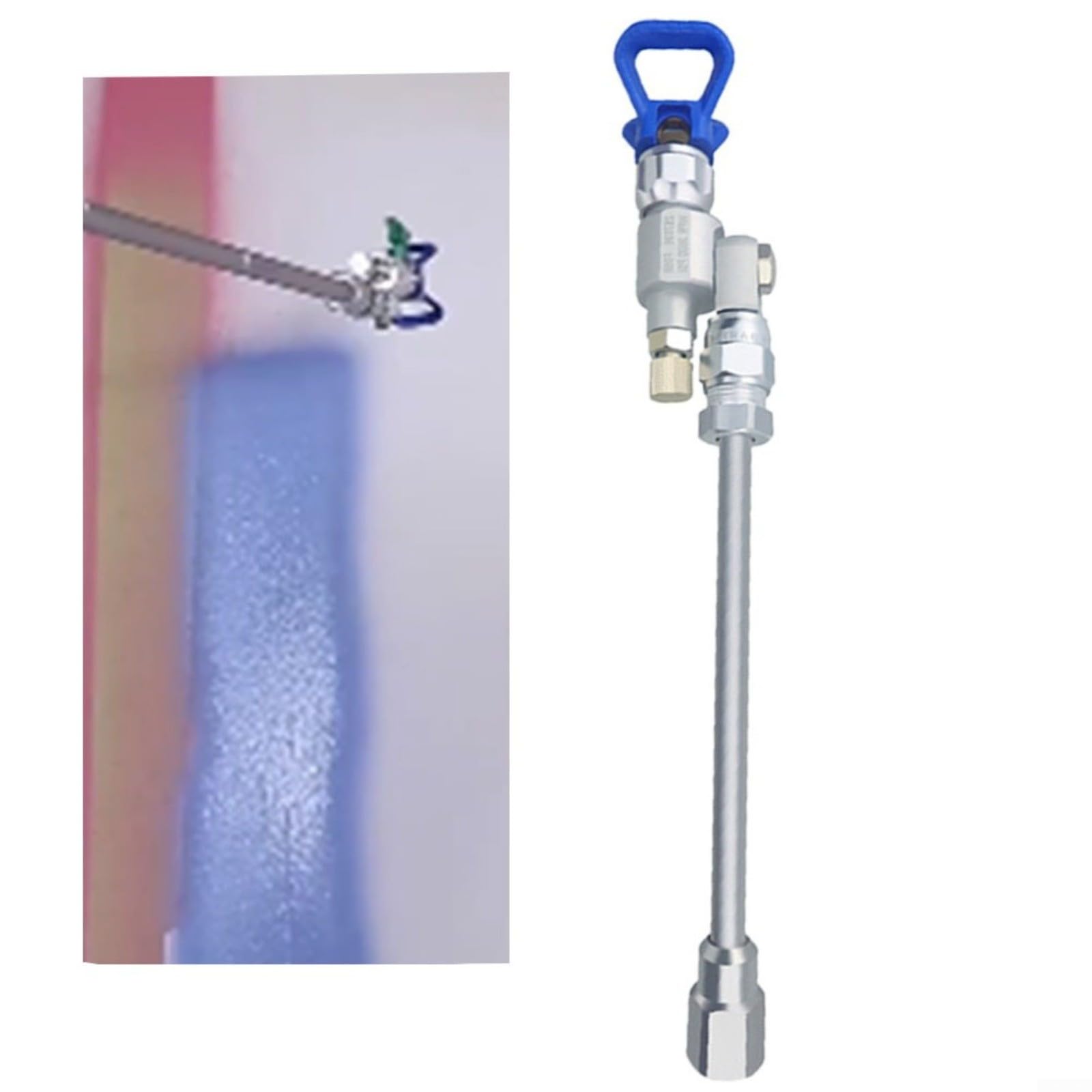 Valve de pulvérisation Airless 287030 avec articulation pivotante et fonction anti-salive pour pulvérisateurs Airless haute pression, 700-3600 PSI, convient pour filetage 7/8", avec tige d'extension