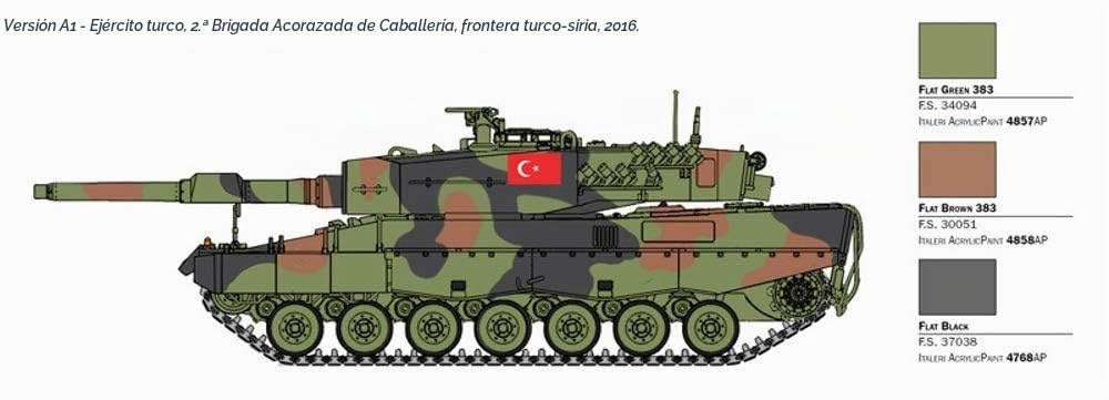 Italeri 510006559" 1:35 Leopard 2A4 - Vehículo, Color Beige