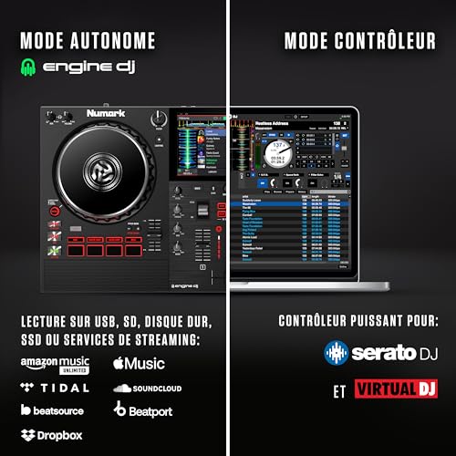 Numark Mixstream Pro+ Controleur DJ Autonome – vue 3