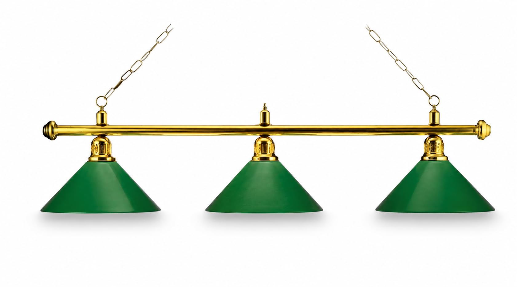 Billard Lampe Laiton Vert ? 3 ampoules