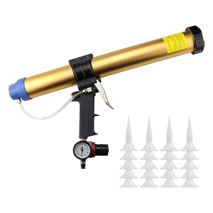 Buy JAYLONG 600Ml Pneumatic Glass Glue/Sealant Gun, Caulking Silicone