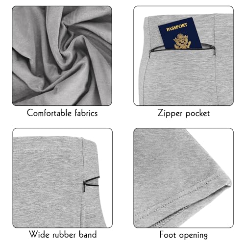 LUEXBOX Pocket Underwear for Men with Secret Hidden Pocket, Travel Boxer Briefs, 2 Packs (Grey)2