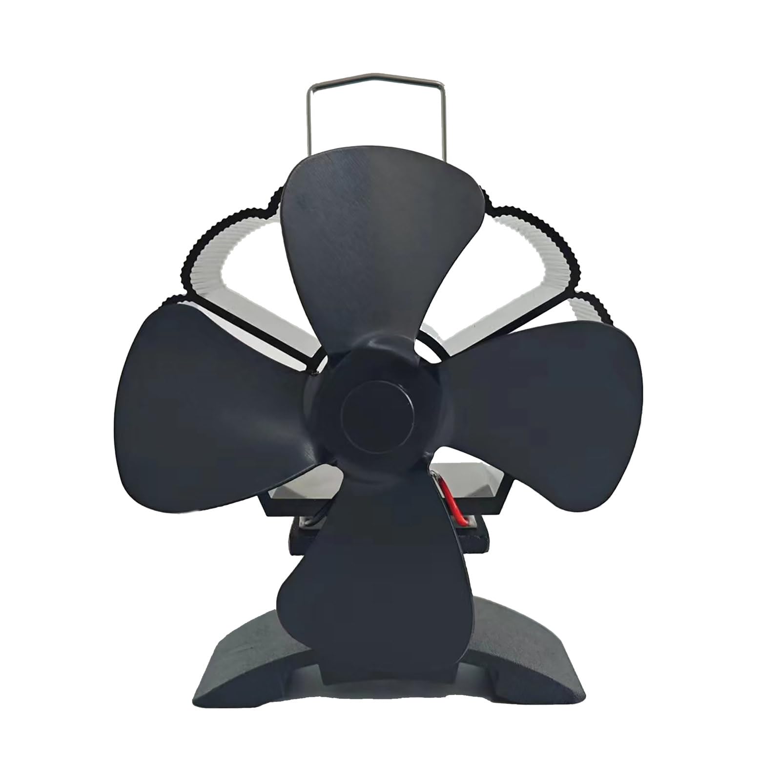 Buxuaaaa Coal Aluminum Wood Stove Fan Small 4 Leaves Heat Powered Fireplaces Fan Heat Powered For Home Wood/Burners/Fireplaces Stove