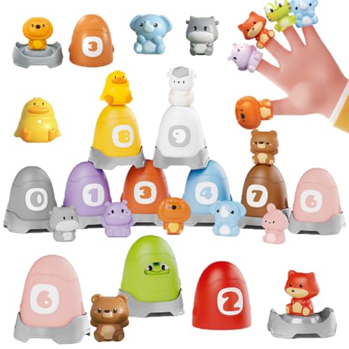 Image of Learning Toy Animals Toys Montessori 30 Pcs for 1 2 3 Year Old Toddlers Counting, Matching, Sorting Fine Motor Games, Christmas Birthday Gift for Baby Boys Girls Age 12-18 Months