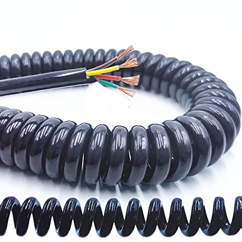 Câble spiralé à ressort 4 conducteurs extension extensible 3.7m