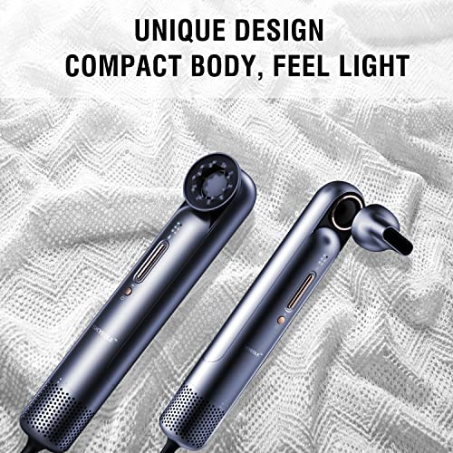 Skyegle Hair Dryer, 110000 Rpm High Speed Brushless Motor Negative Ionic Hair Dryer, Low Noise Thermo-Control Fasting Drying Hair Dryer With 3 Magnetic Nozzles, Suitable For Home, Travel, Salon, Gift #TOP6