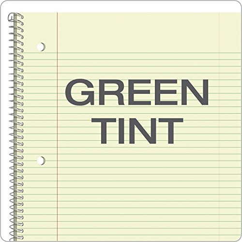 Ampad Single Wire Notebook, Size 11 X 8-1/2, 1 Subject, Tan Cover, College Ruled With Margin Line, Greentint Paper, 80 Sheets Per Notebook (25-404) #TOP4