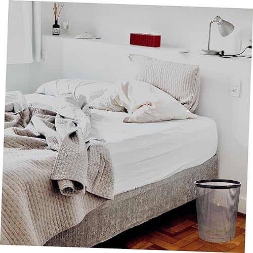 Basurero pequeño rectangular negro para cocina y baño miniatura 6