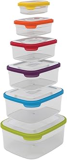Joseph Joseph 81009 Nest Storage Plastic Food Storage Containers Set Food S 12-Piece Multicolored 81009