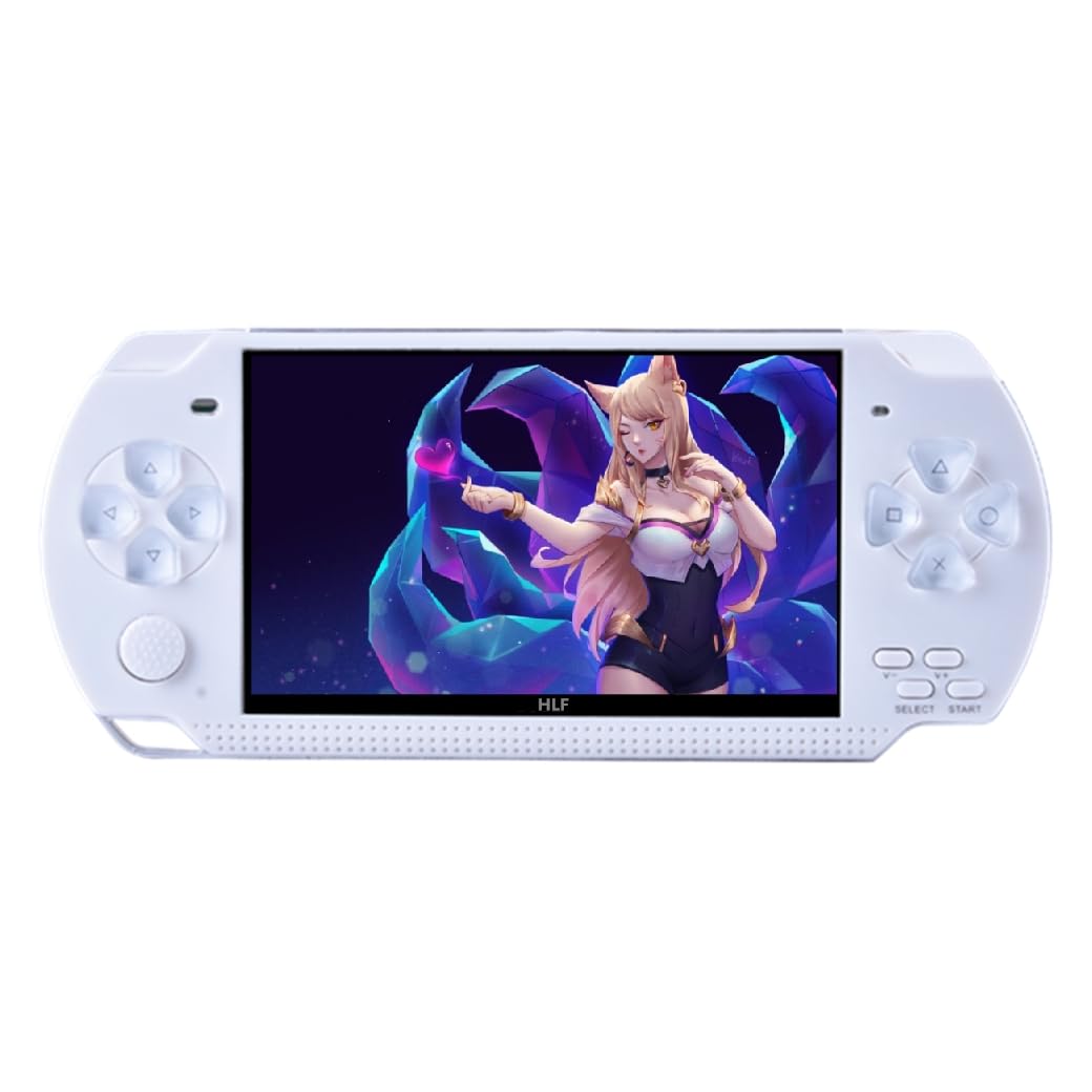 HLF Video Game Console 4.3 inch 8GB Built-in 2000 Retrp Classic Games for Multiple Simulators Game can Save Multiple Progress Video/Music/E-Book