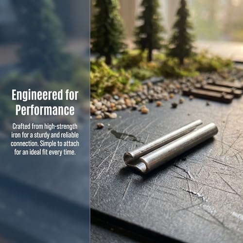 Kokiya 10 Pieces of Model Train Track Connectors, Easy Installation, DIY, Sturdy Metal, Replaces Missing Rail Joiners, N Scale — view 2