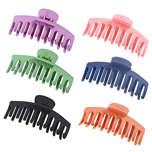DXIA 6 Stück Große Haarklammer, Haarspangen Haargreifer Haarnadel, Unregelmäßige Rutschfeste Haarnadel, Haarspangen Mädchen, Kiefer Kklammer, Haarspangen, Haarklammern für Frauen, Haar Cover