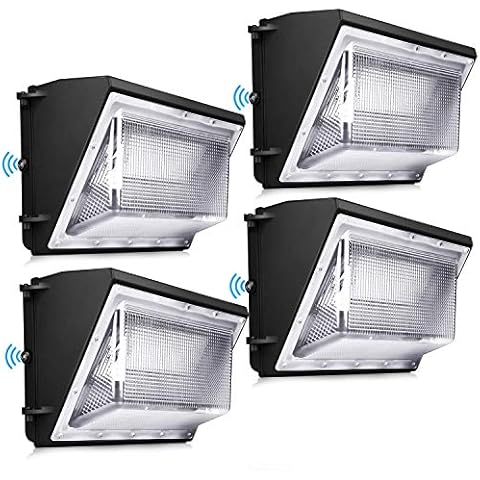 LEDMO 120W LED Wall Pack Light 4 Pack Dusk to Dawn with Photocell Outdoor Commercial Industrial Lights 840W HPS HID Equivalent 5000K Security Flood Lighting for Buildings,Warehouse, Parking,Yard Cover