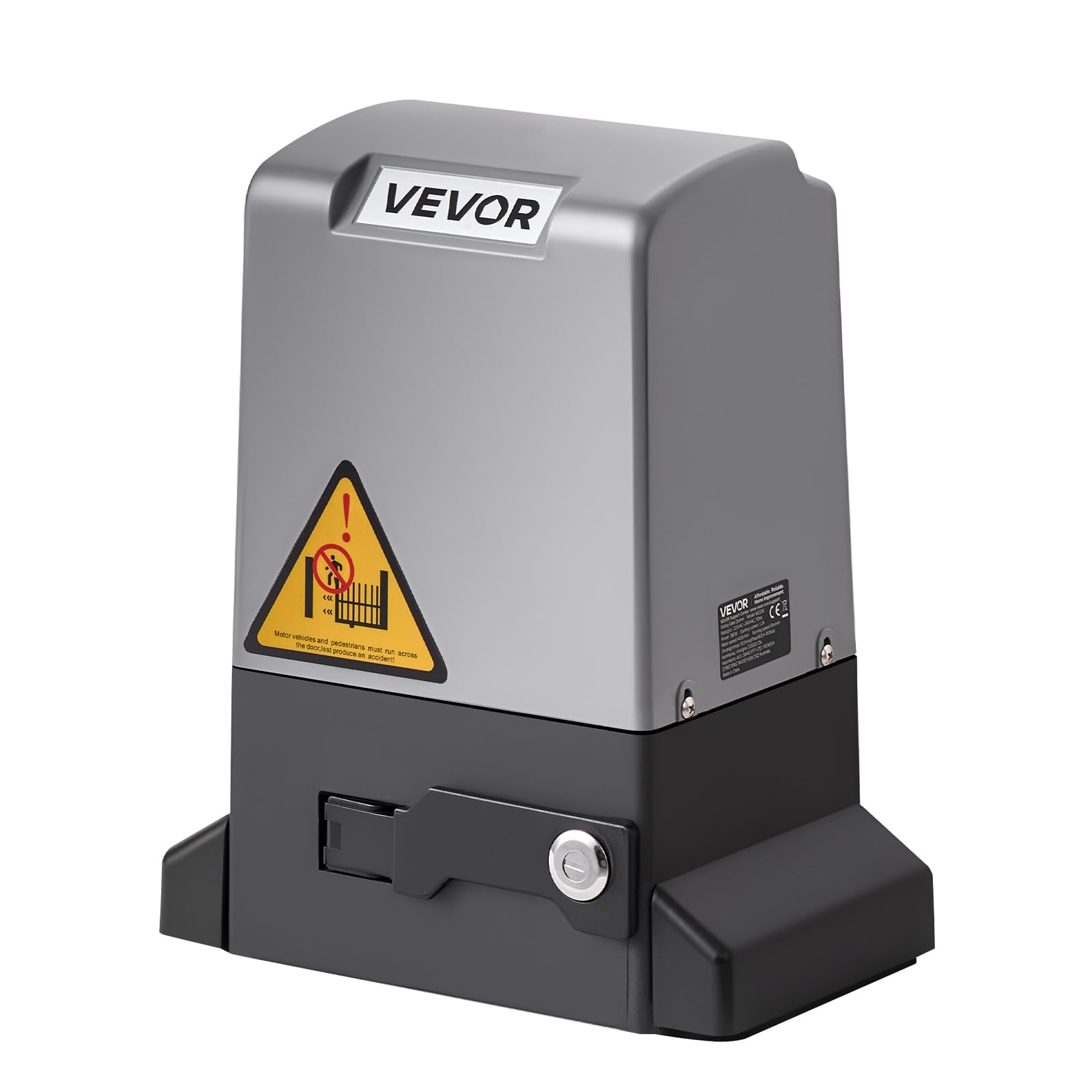 VEVOR Abridor de Puerta Corrediza Eléctrico 550 W para Puertas de hasta 25 m Carga de 1500 kg con Cremallera de Nailon, Sensor Infrarrojo, 2 Controles Remotos, Sistema de Apertura de Portones 10 m/min