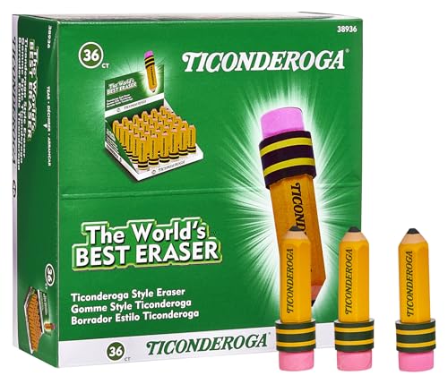 Image of TICONDEROGA Erasers, Pencil Shaped, Yellow (38936) (Pack of 432)