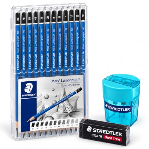 Staedtler Mars Lumograph Graphite Pencil Set, 12 Count