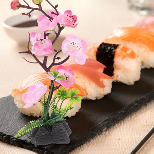 Platos decorativos estilo japonés para sushi, 2 piezas miniatura 7