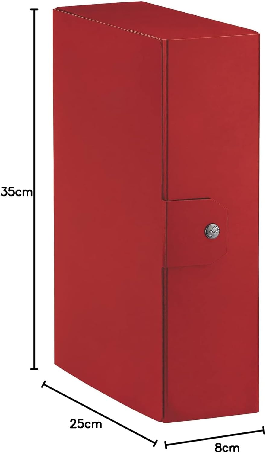 Esselte C28 EUROBOX Project Folder 25 x 35 cm Spine 8 cm Red (Pack of 1)